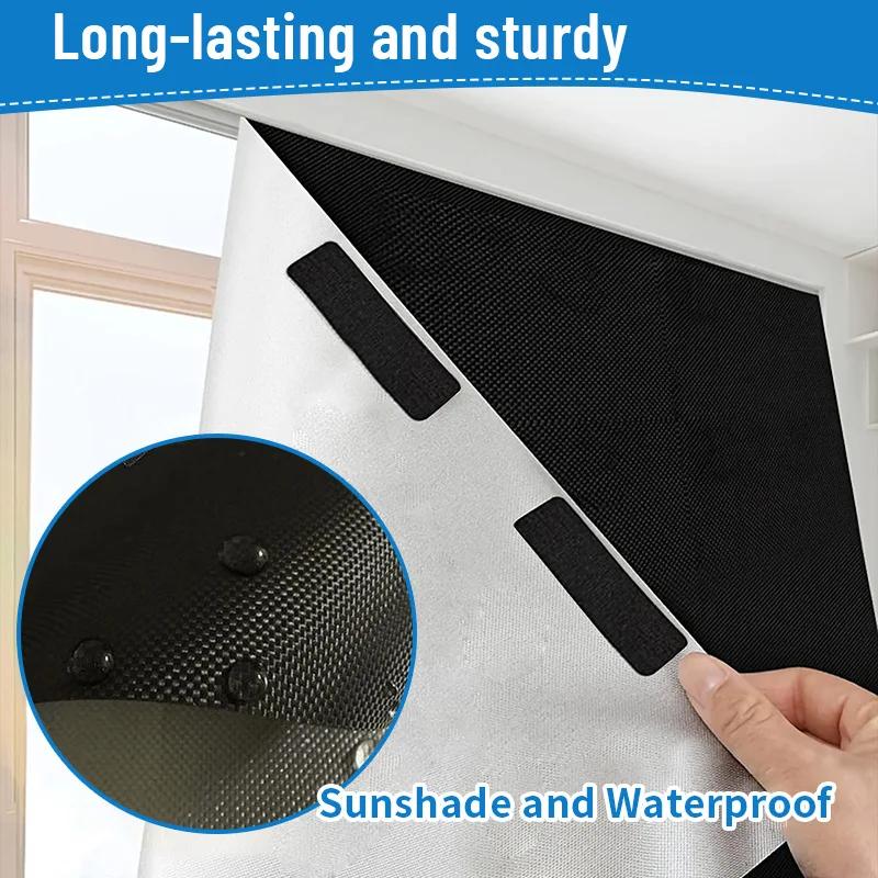 Copertura Oscurante 100% Tende Oscuranti Blocco Luce Più Oscuro Pellicola Privacy Anti Sguardo Casa Casa Vetro Colorato Tessuto Tenda Portatile Camera da Letto