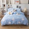 Four Seasons Bedding Set 4pcs Brushed Bedclothes Household Student Printed Bed Sheet Duvet Cover Pillowcases for King Queen Beds