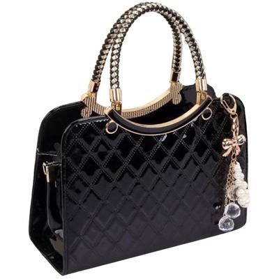 MIKA&MAYA 2-Way Party Bag, Handbag, Shoulder Bag for Women (Black)