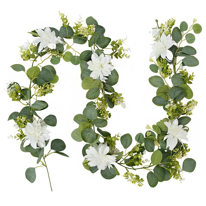 Simulation Flower Vine Outdoor Artificial Vine Eucalyptus Leaf Vine Wedding Arch Decoration Simulation Vine