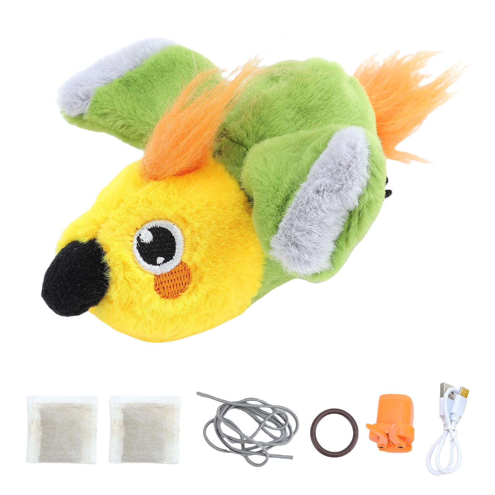 

Electric Cat Toy Electronic Cat Toy Plush Realistic Parrot Electric Flapping Wings Sound-Making Interactive Toy for Cat жёлтый