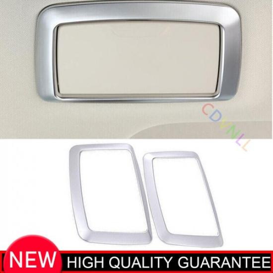 For BMW 7 Series 2016-2022 Matte Silver Car Rear Makeup Mirror Frame Stcker Trim