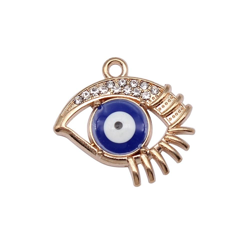 Enamel Charms Multi Color Evil Eye Pendants For Protection Themed Jewelry