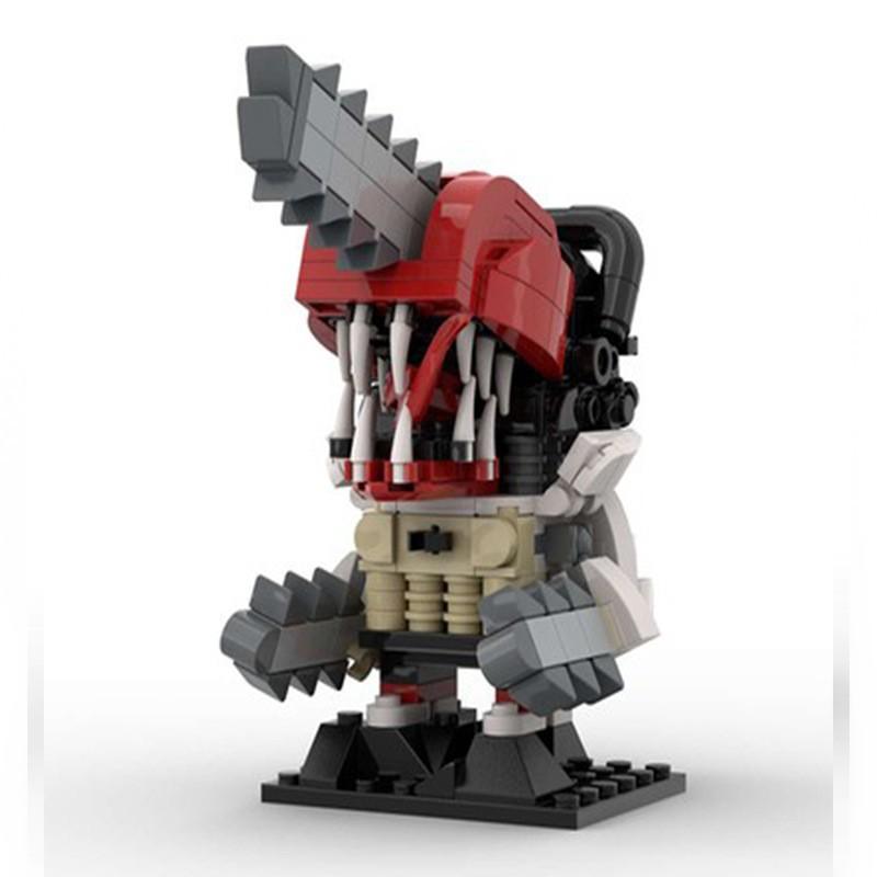 Baustein MOC Kettensägenmann Teufel Viereckiger Kopf Figur Kleine Partikel Kompatibles Montage Spielzeug