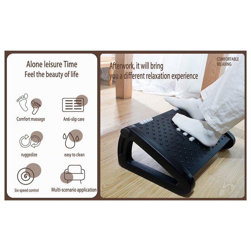 A25F-Ergonomic Foot Rest For Desk Under, Adjustable Small Portable Foot Stool Massager Foot Hammock Accessories For Work
