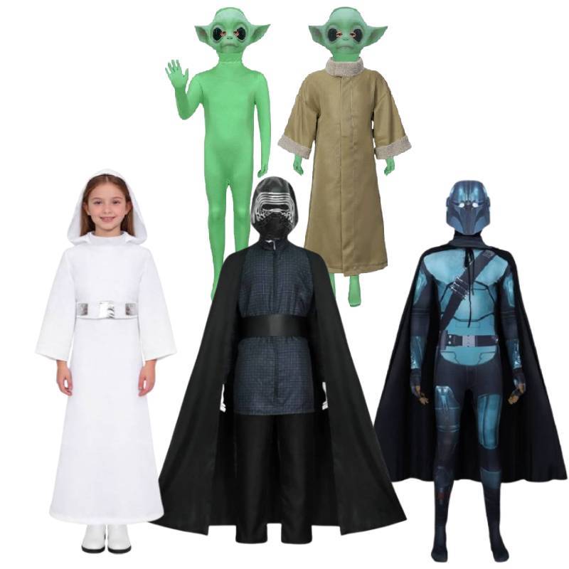 Star Wars The Mandalorian And Grogu Cosplay Costume For Kids And Adults With Polyester Fabric