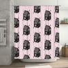 Bathroom Shower Curtain Set Waterproof Vintage Floral Pattern Fabric Decor for Home