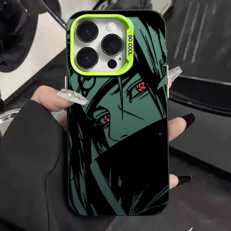 Anime N-Naruto Uchiha Itachi NEUE Hülle für 17 16 15 14 13 12 11 Pro Max Plus 17 Air 16E X XR XS Max Stoßfeste Rückabdeckung