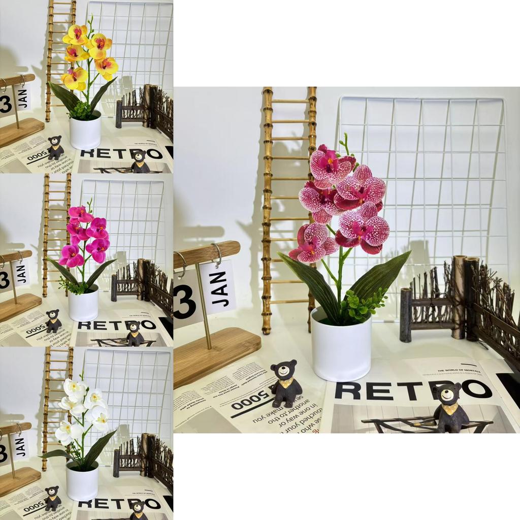 Faux Butterfly Orchid Arrangement For Party Decor And Indoor Landscaping