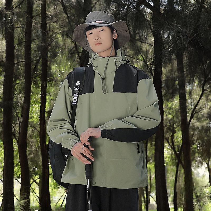 Spring and Autumn Jackets Men's and Women's Jackets Removable Windproof and Waterproof Mountaineering Suits Travel Suits Mountain Climbing Jackets