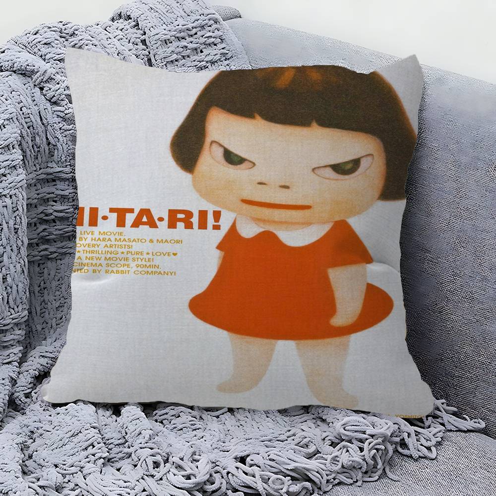 YYoshitomo Nara Pillow Gift Home Office Decoration Bedroom Sofa Car Cushion Cover case x
