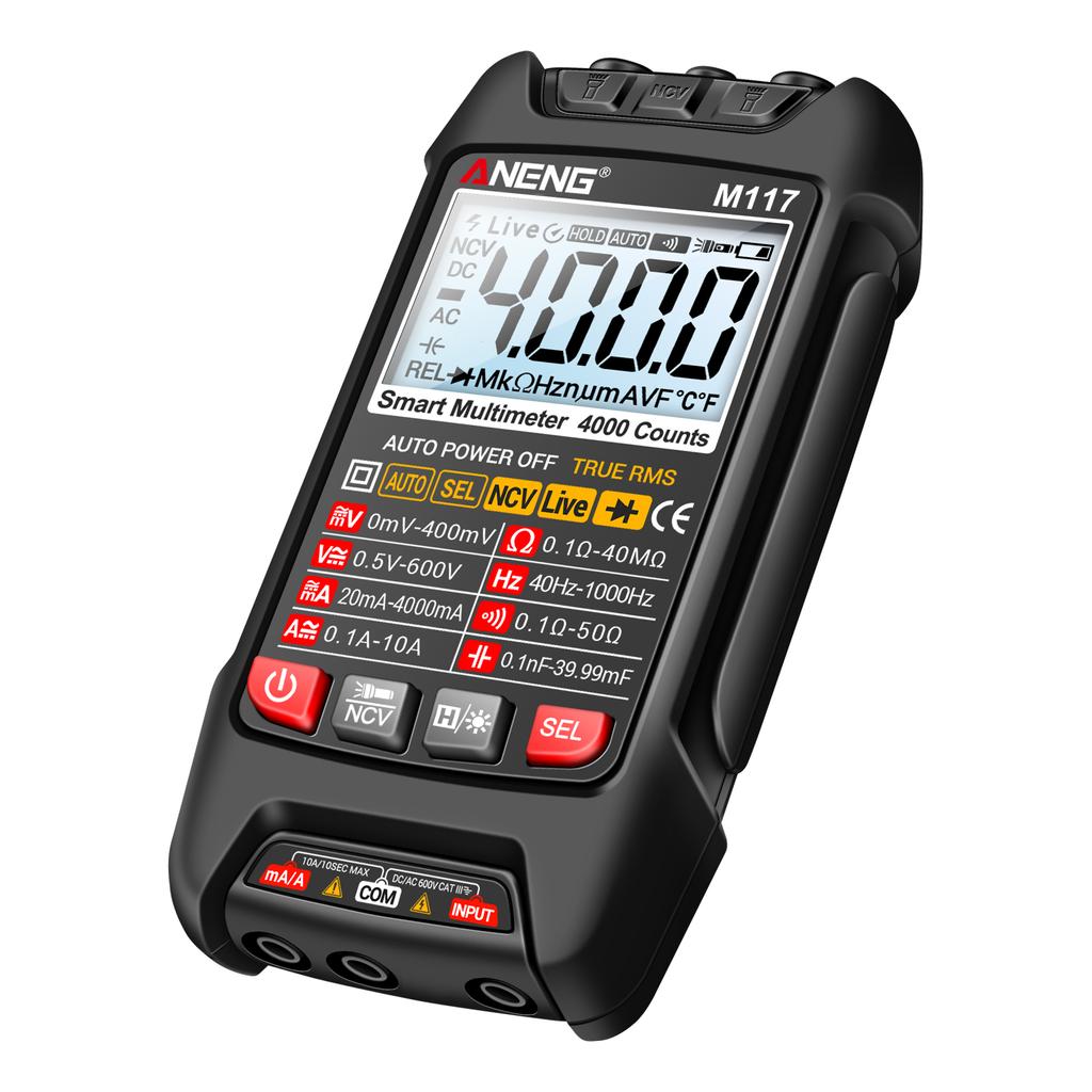 ANENG M117 Multimeter Smart Digital 4000 Counts ACDC Spannungs-Strommesser Professionell