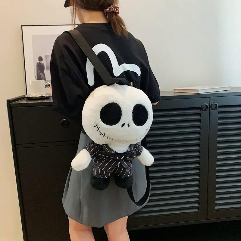 Jack Skellington Plysch ryggsäck för barn The Nightmare Before Christmas Tecknad dockväska Barn Halloween Godis Ryggsäck Presenter