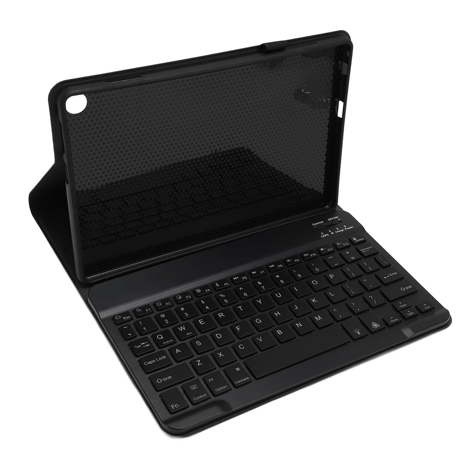 

Чехол для планшета со съемной беспроводной Bluetooth-клавиатурой, чехол-клавиатура из ПУ кожи, дорожный портативный чёрный