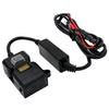 Motorcycle Electric Car USB Mobile Phone Charging Waterproof Switch Integrated Handle Bar Rearview Mirror, 9-32V