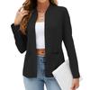 Women's Lightweight Casual Long Sleeve Cardigan with Pockets Color Open Front Top