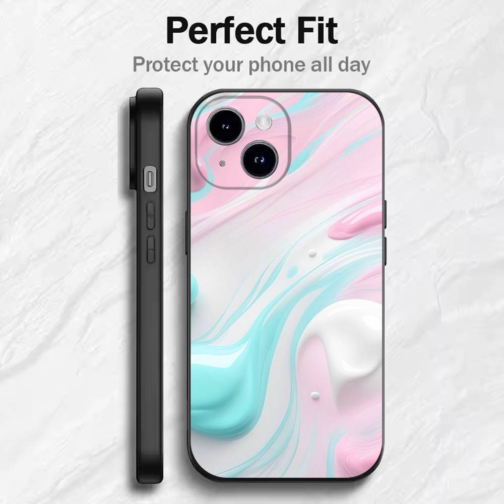 Gradient Silicone Phone Case For 17 16 15 14 13 12 11 Mini XS XR X 6S 6 Pro Max Plus Black Soft Cover
