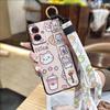 Cute Shockproof Phone Case For MOTO G55 5G Waterproof Soft Case Durable Back Cover Lanyard Anti-dust Silicone Kickstand