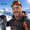 Realistic Face Balaclava Old Man Ski Mask, 3D Funny Balaclava, Novelty Winter Sports Headgear Cover with Neck Coverage for Skiing Snowboarding Outdoor