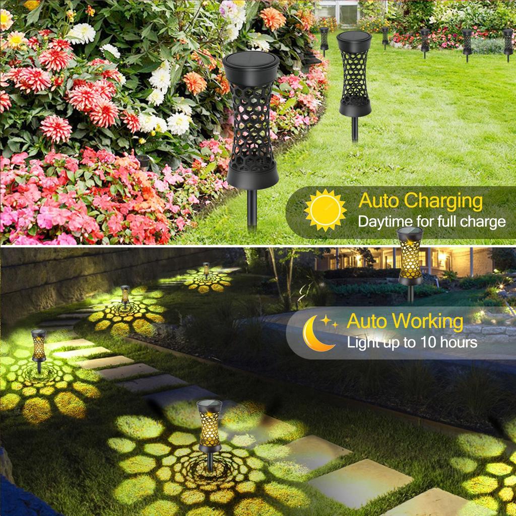 Newest RGB Outdoor Solar Lawn Lamps Garden Landscape Atmosphere Decorative Lighting Camping Ground Lamp IP65 Waterproof Hot