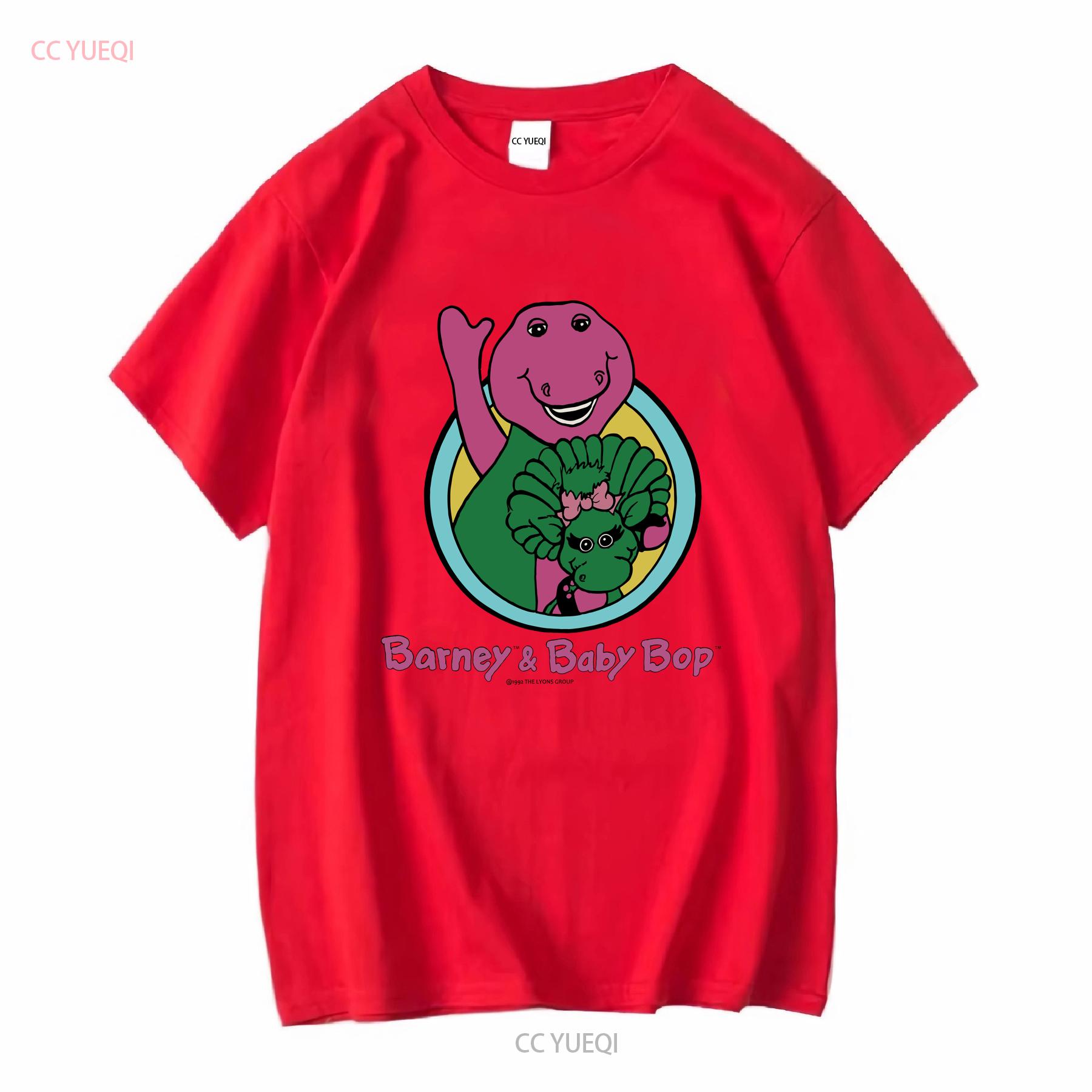 Vtg 90s Kids Barney Baby Bop Faded Distress Promo T Shirt Youth S Cartoon TV 80s long sleeves vintage Washed Unisex S