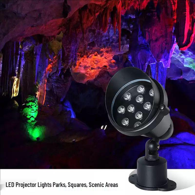 Outdoor Waterproof Plug-In Spotlight for Gardens and Lawns