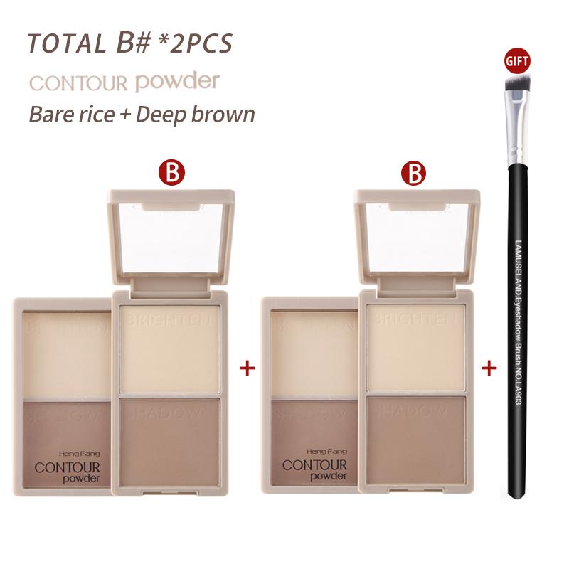HENGFANG A Multi-purpose To Create 3D Little V Face Silky Smoothing Powder + Highlighter Cosmetics