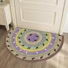 Simple Nordic Style Semi-circular Bath Mat Non-slip Bedroom Carpet High Quality Absorbent Mat Home Decoration Entrance Door Mats