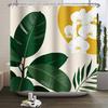 Nordic Style Tropical Leaves Shower Curtain Green Plant Art Waterproof Bath Curtains Polyester Fabric Decor Curtain with Hooks