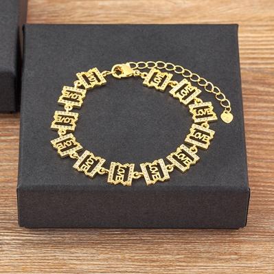 Nidin New Arrival Elegant Flower/Airplane/Star/Heart Shape Shiny Zircon Chain Bracelets Adjustable Accessories Jewelry For Women