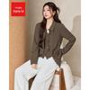 IEF Autumn Maillard Style Casual Blouse for Plus Size Women