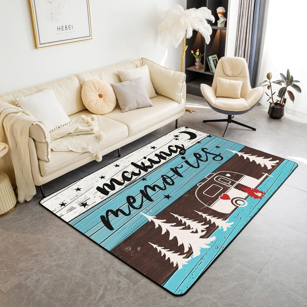 Red Area Rug for Bedroom Line Abstract Living Room Rugs Soft Non-Slip Modern Geometric Decor Carpet Indoor Floor Mat for Home