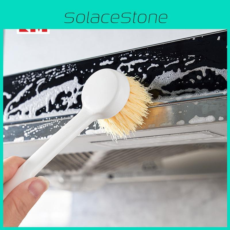 Pot Scrubber Efficient With Long Handle And Plastic Construction For Kitchen Cleaning Tasks