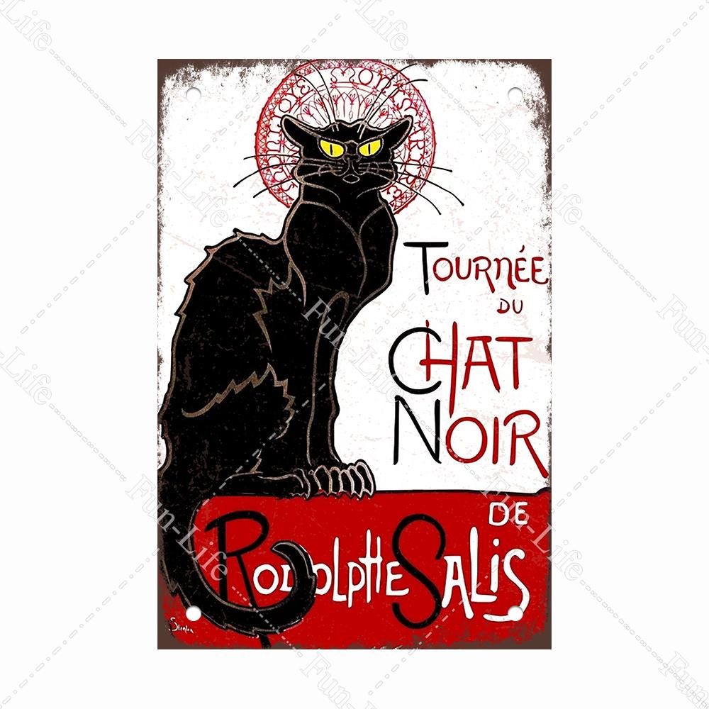 Black Cat Happy Halloween Vintage Metal Signs Halloween Party Poster Pumpkin Metal Tin Plaque Bar Pub Cafe Wall Home Decor