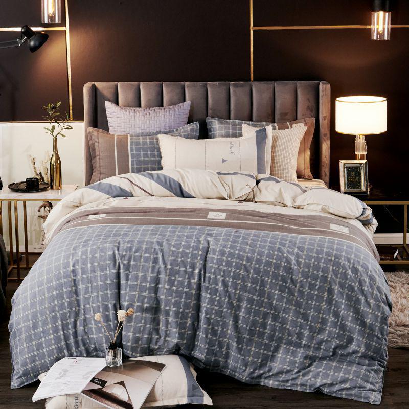 Four-Piece INS Style Cartoon Bedding Set: A-Class Single Duvet Cover, Universal for All Seasons