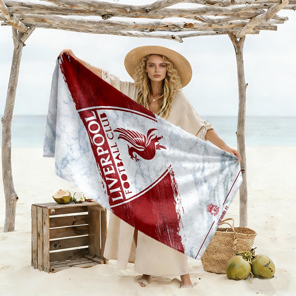 Liverpool Beach Towel High Absorbency Quick-Dry Comfortable Lightweight Perfect for Traveling Yoga Camping and Swimming