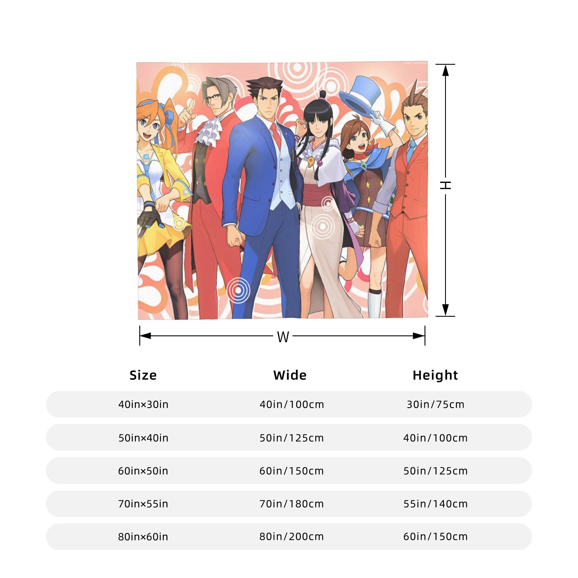 

Objection Phoenix Wright Ace Attorney Blanket Velvet Decoration Naruhodo Ryuichi Multi-function Throw Blankets Car Bedspread 130x150cm