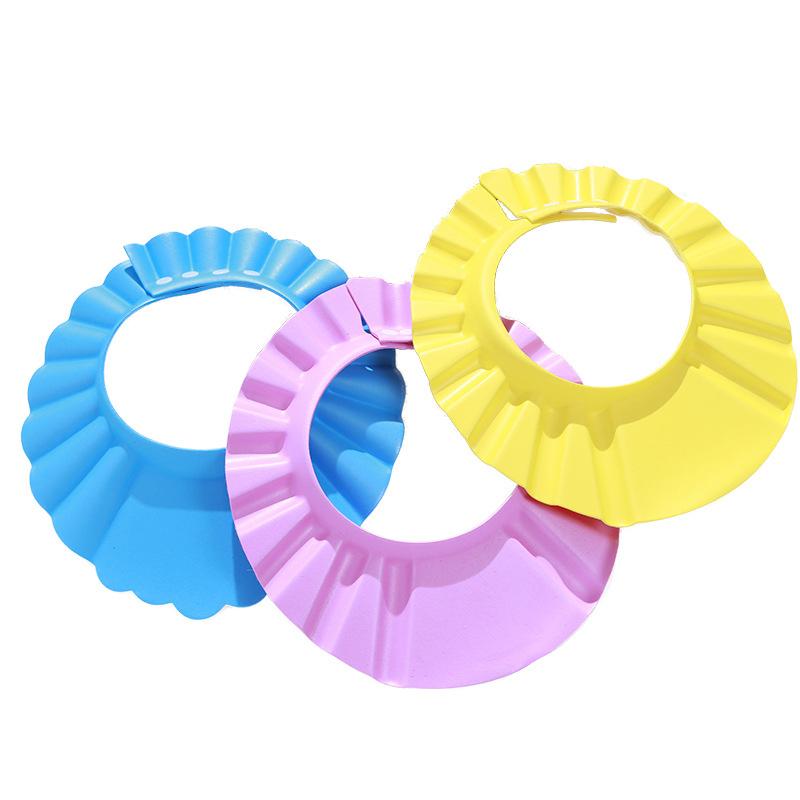 Verstellbare Cartoon Baby Shampoo Kappe Wasserdichter Spritzschutz Badevisier Hut Langlebiger Säuglings Haarschutz Für Dusche