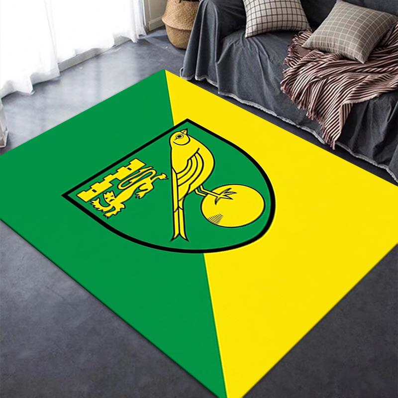 Norwich City FC Carpet Rug for Living Room Bedroom Home Sofa Decoration,Kids Play Non-slip Floor Mat