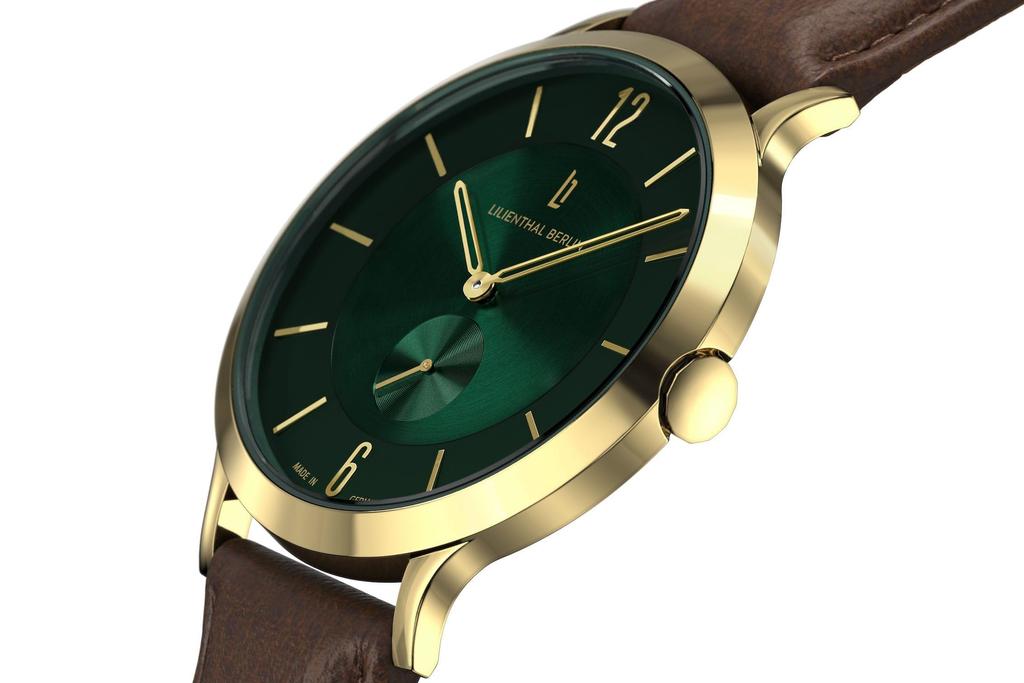 Lilianthal Berlin Brown Watch with Small Made In Men's Seconds, Germany, L01-219-CB046BS