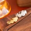 Geometric circular stainless steel open ring - Women's simple ring