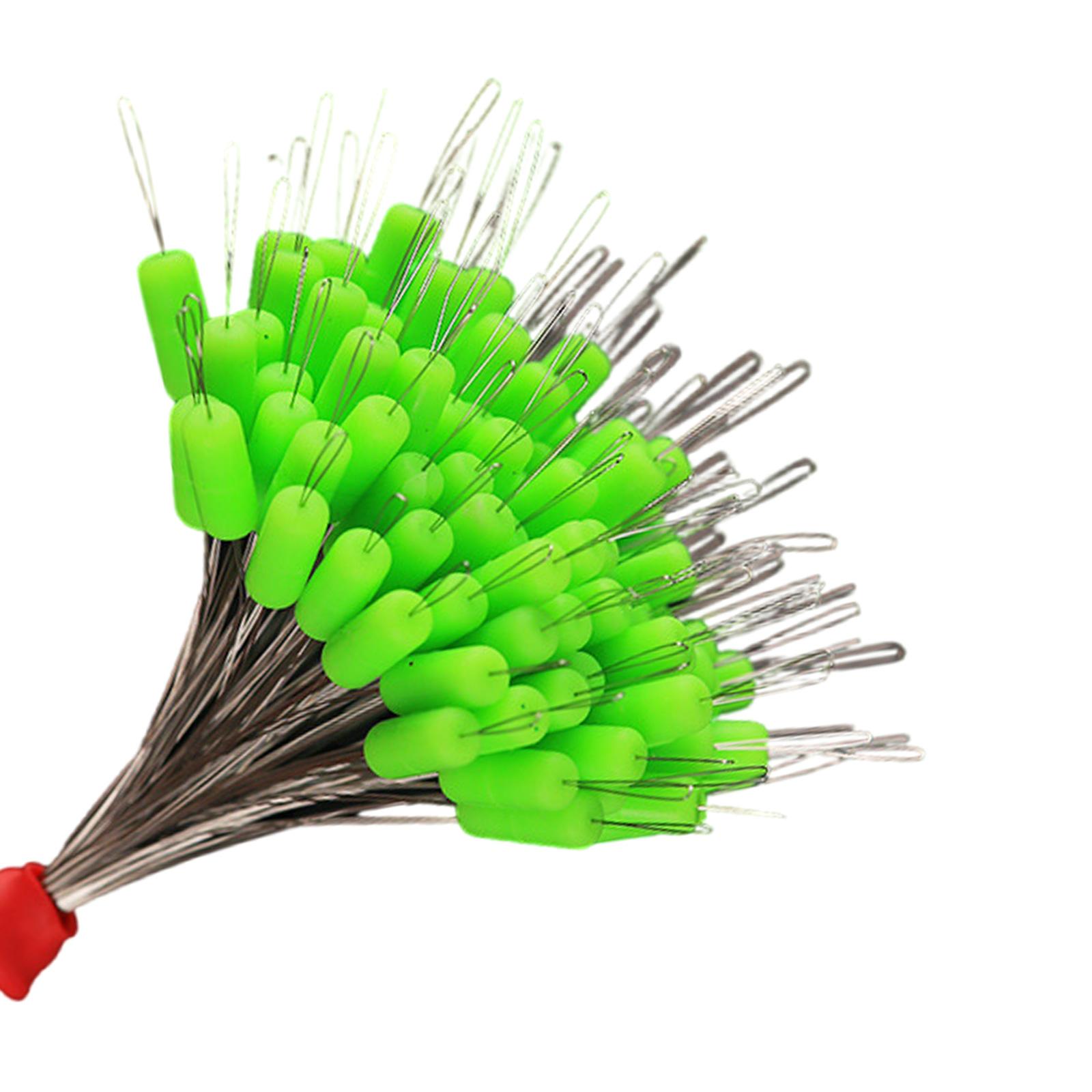 

100pcs Silicone Space Bean Stopper Oval Fishing Peg Oval Bobber Stopper Professional Float Sinker Stops for Fishing Line 3