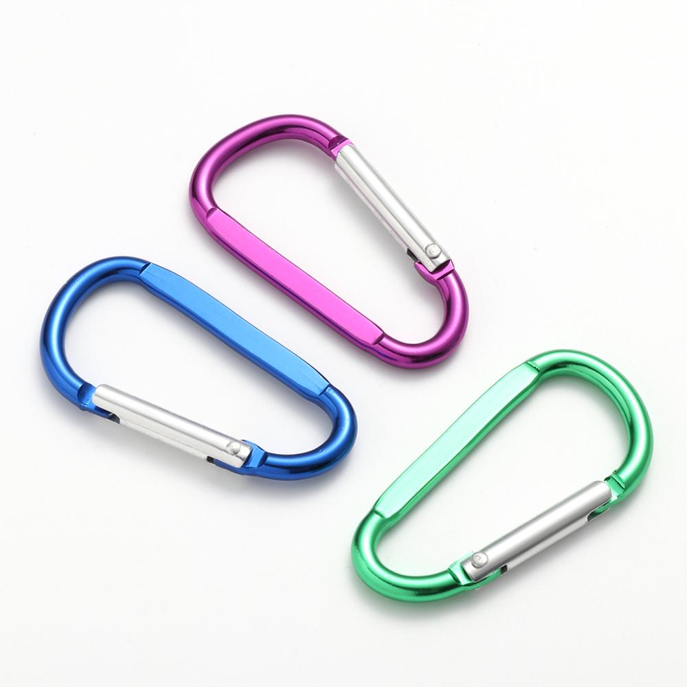High Quality Equipment Safety Climbing Button Alloy Carabiner Buckle Keychain Camping Hiking Hook