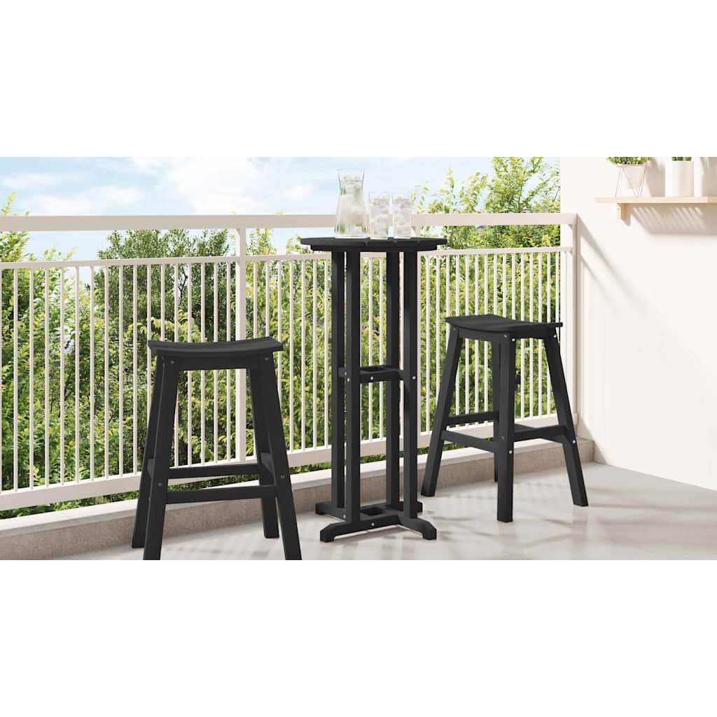 Bartisch Schwarz 55 x 55 x 107 cm Polyethylene