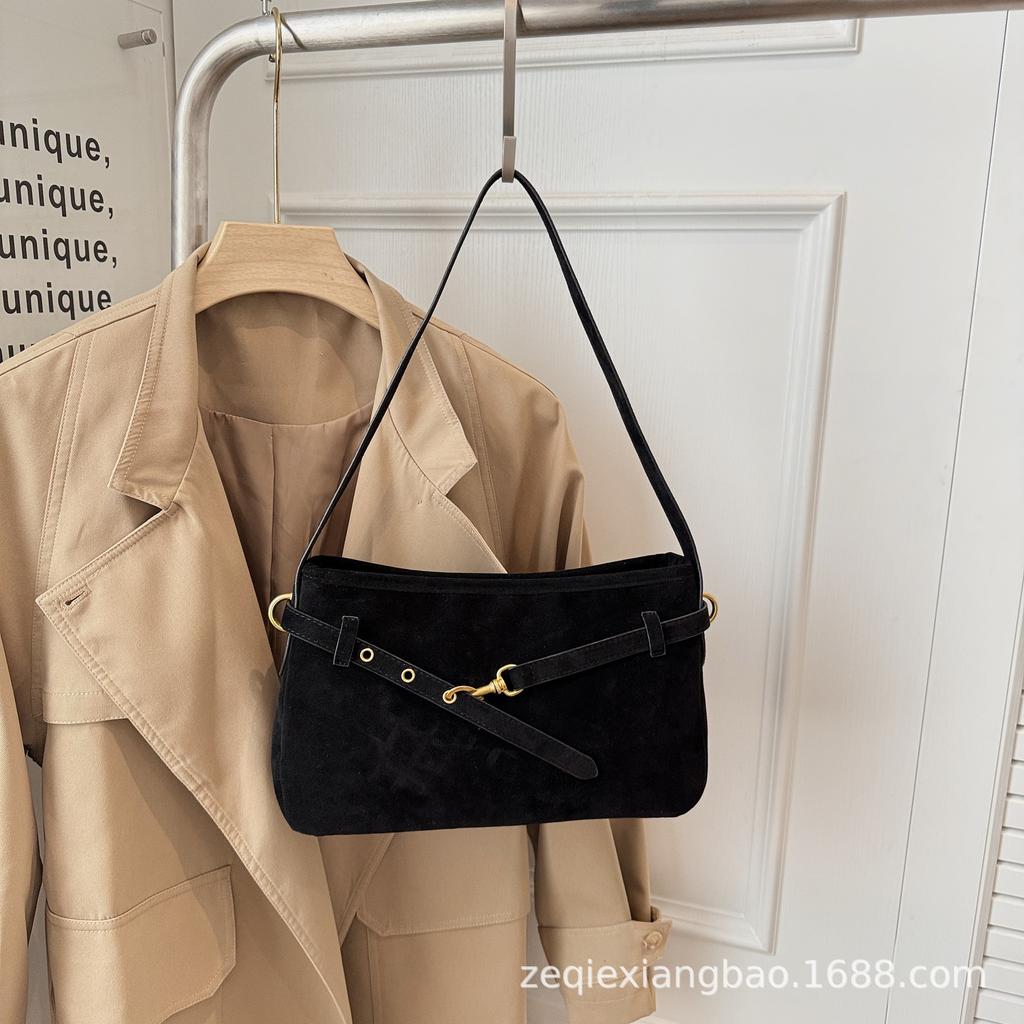 Korean texture matte 2025 new retro bag women's shoulder underarm bag casual commuter bag small square bag