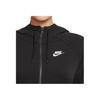 Nike Solid Logo Print Fitted Long Sleeve Zip Hoodie Women hoodies Black BV3343-010