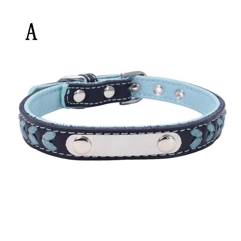 Personlig Gravert Valpe Kjæledyr Katt Valpe Flettet Hundehalsbånd Personlige Lærhalsbånd Med Navn