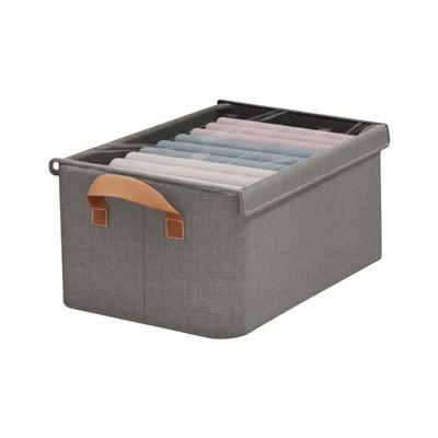 Covered Design Storage Box Fabric Material Metal Frame Wardrobe Organizer Collapsible Steel Frame Clothing Organizer