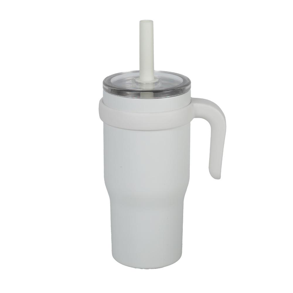 New Stainless Steel Cup With Handle Children'S Straw Cup High Value Vacuum Thermos Cup
