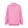 Abito in maglione rosa Barbie stile europeo e americano Abito in maglione in pile pullover a maniche lunghe con ricamo sportivo LOGO